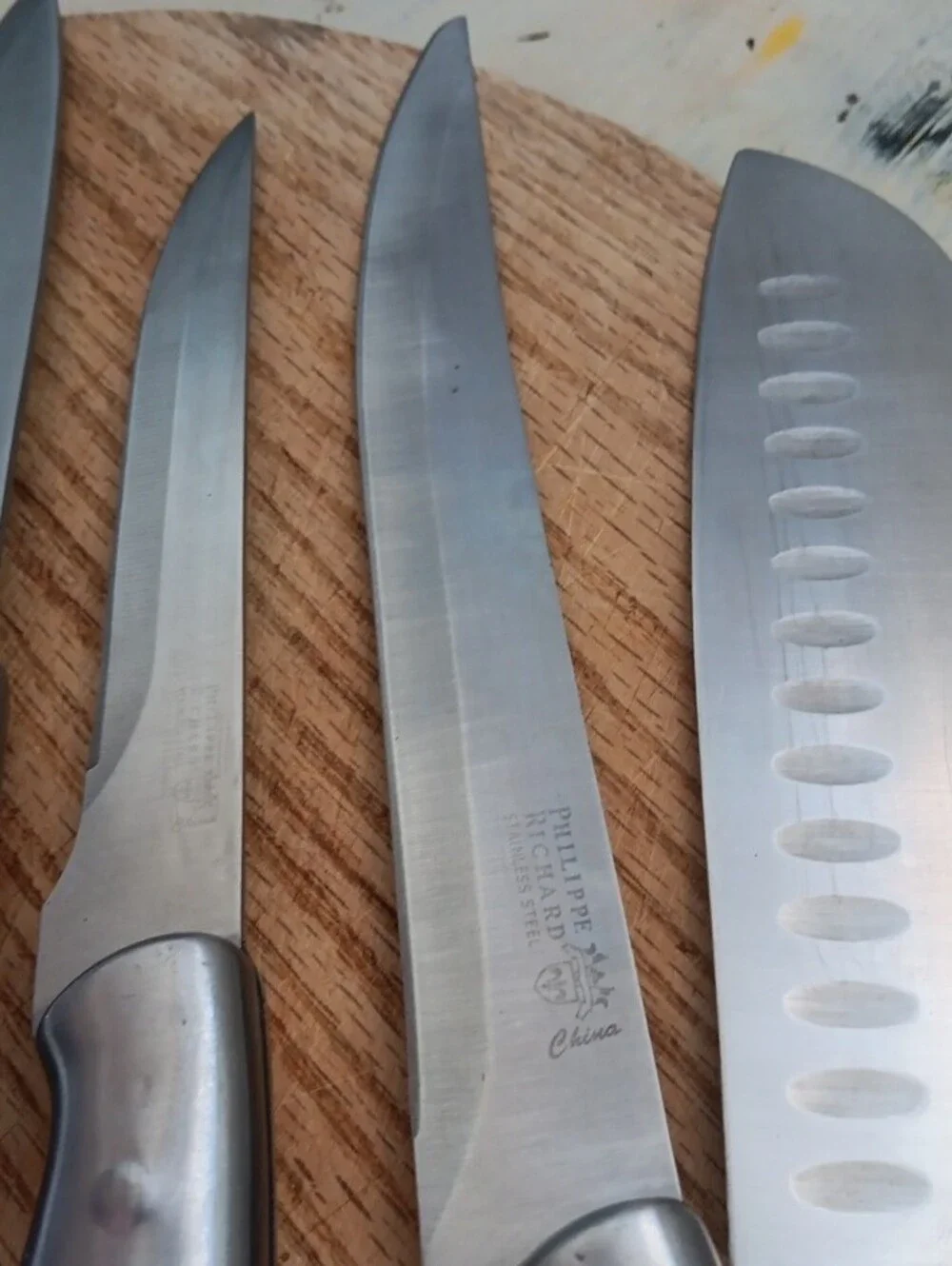 Philippe Richard 6-Piece Stainless Steel Knife Set with Satin Silver Handles